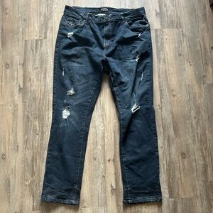 Mens - Distressed Black Jeans